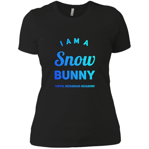 Unique design Snow Bunny-blue shirt