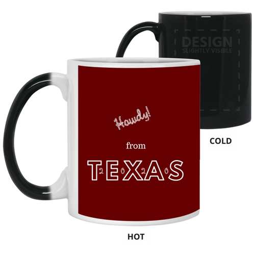+Unique design Howdy From Texas 2020 color-change mug