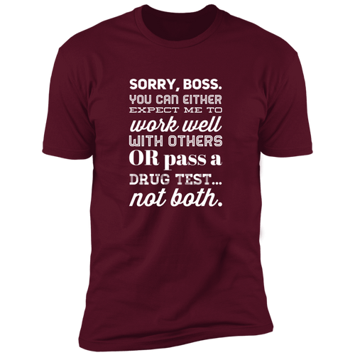 +Unique design Sorry Boss shirt