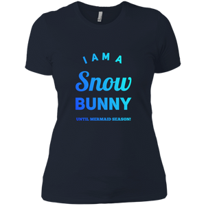 NL3900 Next Level Ladies' Boyfriend T-Shirt Unique design Snow Bunny-blue