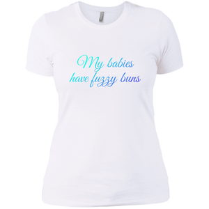 NL3900 Next Level Ladies' Boyfriend T-Shirt Unique design Fuzzy Buns