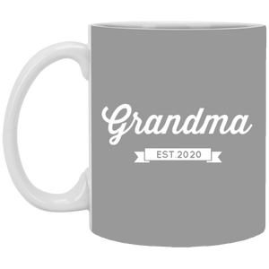 XP8434 11 oz. White Mug Unique design Grandma est. 2020