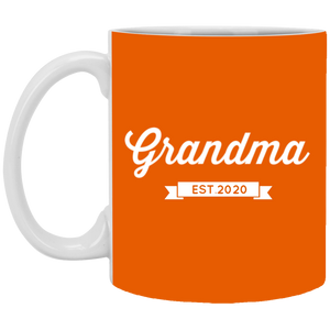 XP8434 11 oz. White Mug Unique design Grandma est. 2020