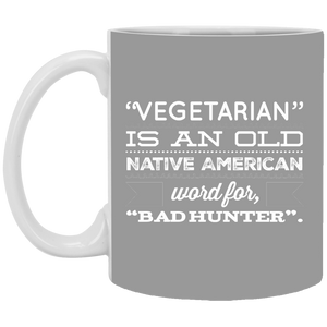 XP8434 11 oz. White Mug Unique design Bad Hunter