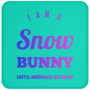 +Unique design Snow Bunny-pink coaster