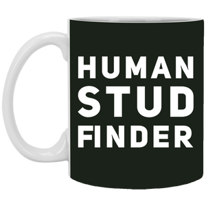 XP8434 11 oz. White Mug Unique design Human Stud Finder