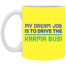 Load image into Gallery viewer, XP8434 11 oz. White Mug Unique design Karma Bus