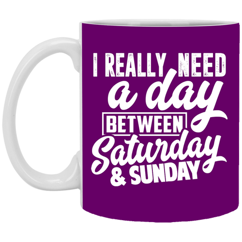 Unique design Day Between Saturday & Sunday mug