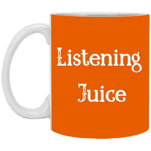 XP8434 11 oz. White Mug Unique design Listening Juice