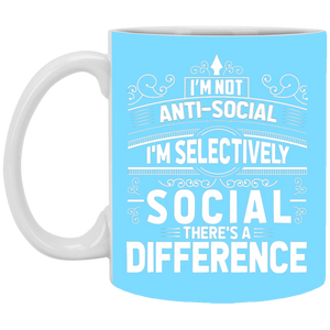 XP8434 11 oz. White Mug Unique design Selectively Social