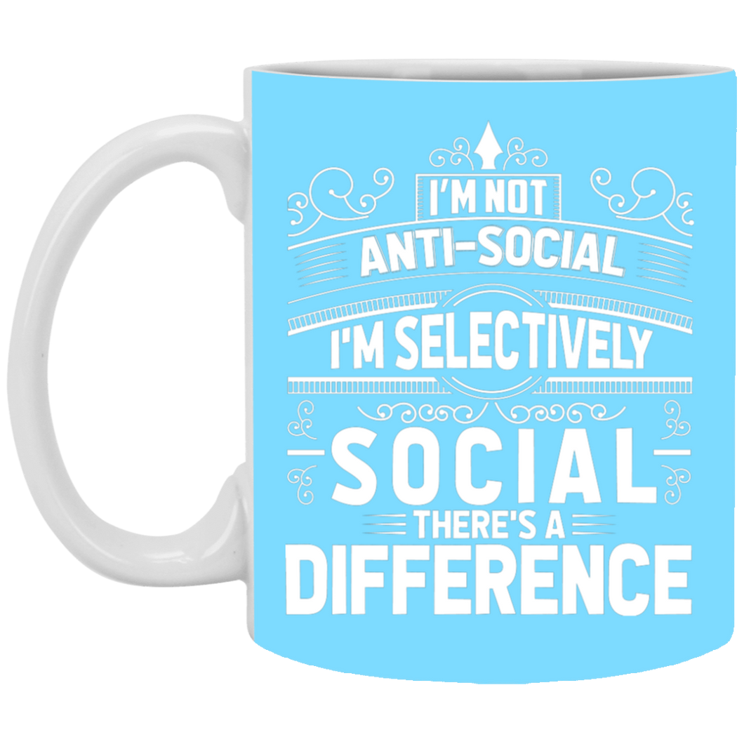 XP8434 11 oz. White Mug Unique design Selectively Social