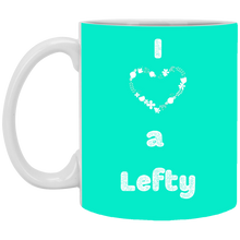 Load image into Gallery viewer, XP8434 11 oz. White Mug Unique design Love A Lefty