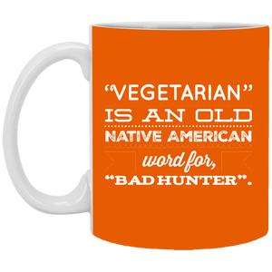 XP8434 11 oz. White Mug Unique design Bad Hunter