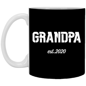 XP8434 11 oz. White Mug Unique design Grandpa est. 2020