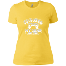 Load image into Gallery viewer, NL3900 Next Level Ladies&#39; Boyfriend T-Shirt Unique design Paused My Game