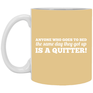 XP8434 11 oz. White Mug Unique design Quitter