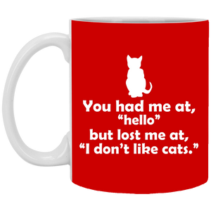 XP8434 11 oz. White Mug Unique design Hello Cats