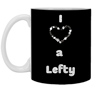 XP8434 11 oz. White Mug Unique design Love A Lefty