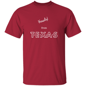 G500B Youth 5.3 oz 100% Cotton T-Shirt Unique design Howdy From Texas 2020