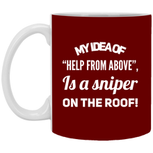 Load image into Gallery viewer, XP8434 11 oz. White Mug Unique design Sniper On The Roof