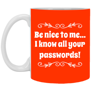 Unique design Passwords mug