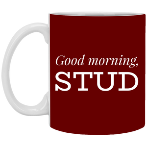 XP8434 11 oz. White Mug Unique design Good Morning Stud