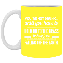 Load image into Gallery viewer, XP8434 11 oz. White Mug Unique design Falling Off The Earth