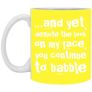 XP8434 11 oz. White Mug Unique design Babble