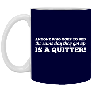 XP8434 11 oz. White Mug Unique design Quitter