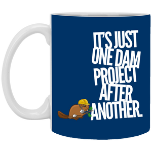 XP8434 11 oz. White Mug Unique design Dam Project