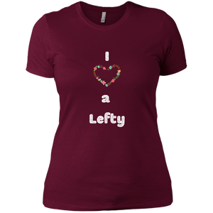 NL3900 Next Level Ladies' Boyfriend T-Shirt Unique design Love A Lefty-color