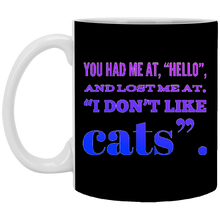 Load image into Gallery viewer, XP8434 11 oz. White Mug Unique design Hello Cats-pink