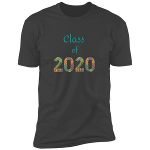 NL3600 Next Level Premium Short Sleeve T-Shirt Unique design Class of 2020-color for Graduating Seniors