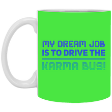 Load image into Gallery viewer, XP8434 11 oz. White Mug Unique design Karma Bus