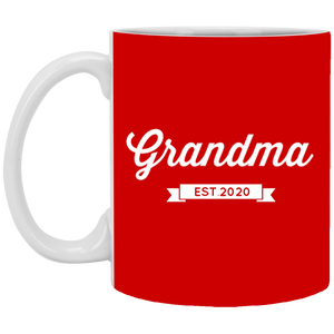 XP8434 11 oz. White Mug Unique design Grandma est. 2020