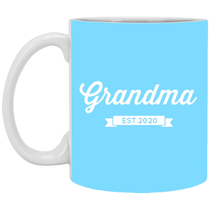 XP8434 11 oz. White Mug Unique design Grandma est. 2020