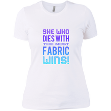 Load image into Gallery viewer, NL3900 Next Level Ladies&#39; Boyfriend T-Shirt Unique design The Most Fabric Wins-color