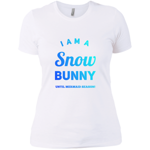 NL3900 Next Level Ladies' Boyfriend T-Shirt Unique design Snow Bunny-blue