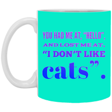 Load image into Gallery viewer, XP8434 11 oz. White Mug Unique design Hello Cats-pink