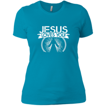 Load image into Gallery viewer, NL3900 Next Level Ladies&#39; Boyfriend T-Shirt Unique design Jesus Loves You