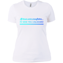 Load image into Gallery viewer, NL3900 Next Level Ladies&#39; Boyfriend T-Shirt Unique design Snowflakes Blizzard-color