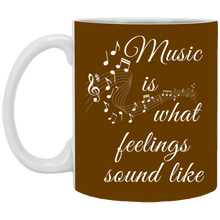 Load image into Gallery viewer, XP8434 11 oz. White Mug Unique design Music Feelings