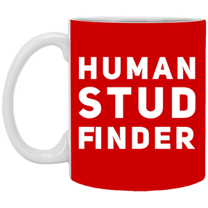 XP8434 11 oz. White Mug Unique design Human Stud Finder