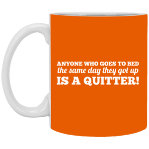 XP8434 11 oz. White Mug Unique design Quitter