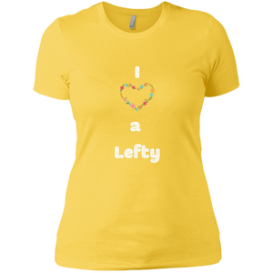 NL3900 Next Level Ladies' Boyfriend T-Shirt Unique design Love A Lefty-color