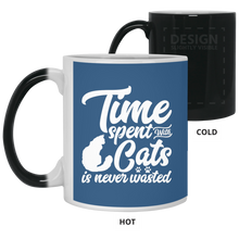 Load image into Gallery viewer, 21150 11 oz. Color Changing Mug Unique design Time Spent With Cats