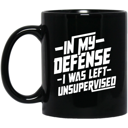 Unique design In My Defense mug