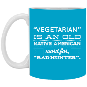 XP8434 11 oz. White Mug Unique design Bad Hunter