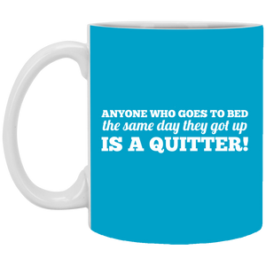 XP8434 11 oz. White Mug Unique design Quitter