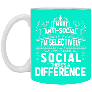 XP8434 11 oz. White Mug Unique design Selectively Social